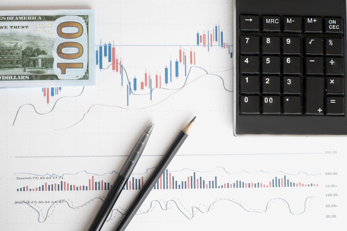 KSE-100 investment calculator — stock market chart with calculator for portfolio allocation