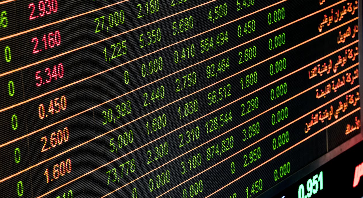 KSE-100 Pakistan stock market ticker board — how to invest in Pakistan Stock Exchange